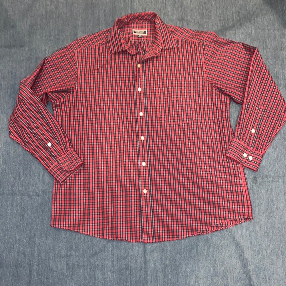 Club Room red and navy plaid